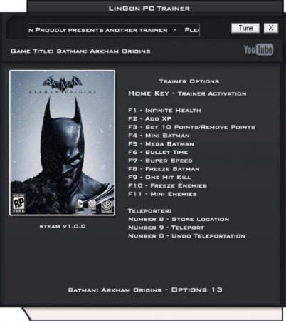 Batman: Arkham City Trainer +2 v1.1.0.0 MrAntiFun - download cheats ...