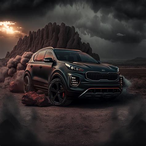 Black Kia Sportage 2020 at the end of the world, according to AI. : r/kia