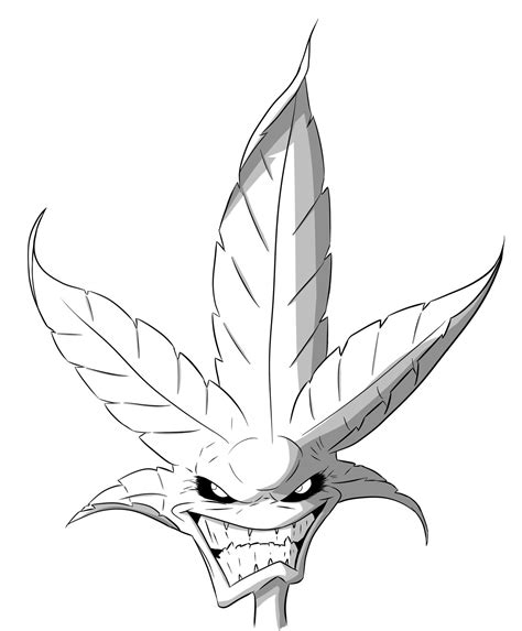 Pot Leaf Drawing Step By Step | Free download on ClipArtMag