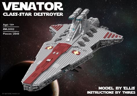 Mould King 21005 Super Star Destroyer Model, Venator-Class Republic Attack Cruiser Building Toy ...