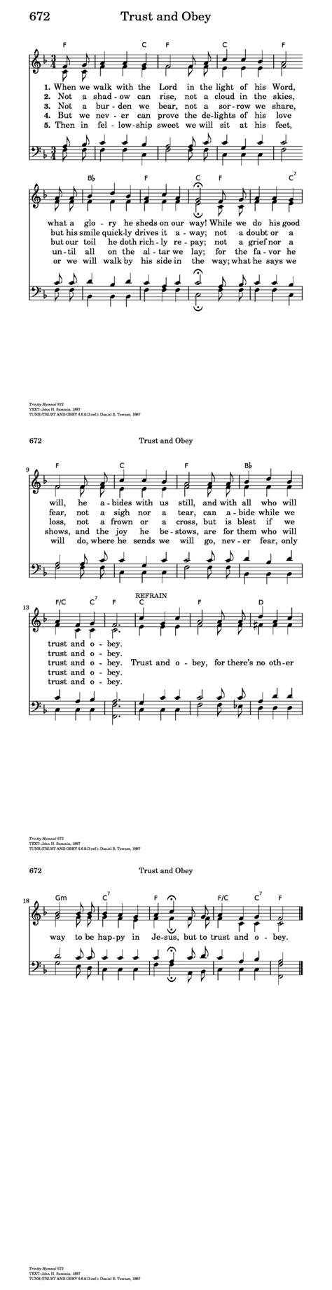 Trust and Obey – Pentecostal Hymnal