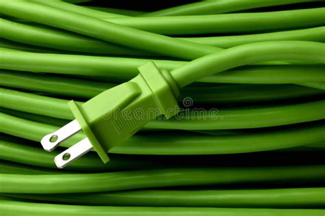 Green extension cord stock image. Image of power, plug - 10953827