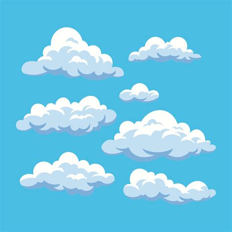 Clouds set vectors isolated. Clouds image background. 14832262 Vector Art at Vecteezy