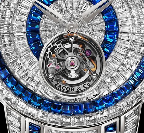 CAVIAR FLYING TOURBILLON WHITE DIAMONDS AND BLUE SAPPHIRES | Jacob & Co