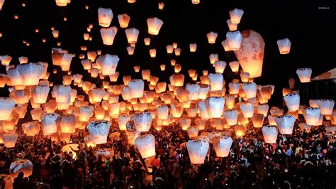 Sky lanterns wallpaper - Photography wallpapers - #47912