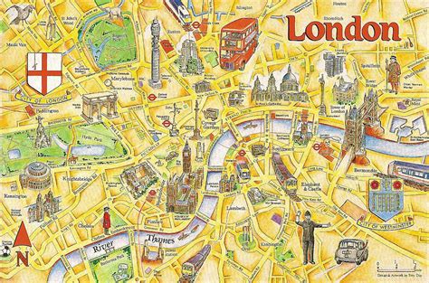 London Tourist Map | An early 1990s postcard showing the tou… | Flickr