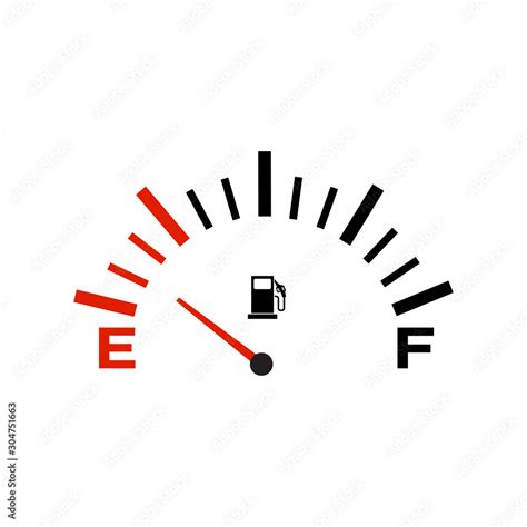 Fuel Gauge Icon Vector Stock Vector | Adobe Stock