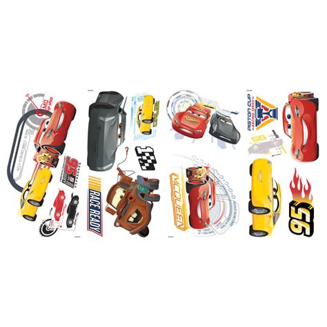 Disney Cars 3 Wall Decals Printed Sheet