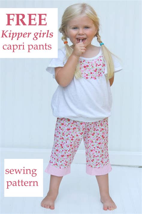 FREE Kipper Girls Capri Pants sewing pattern (size 4) - Sew Modern Kids