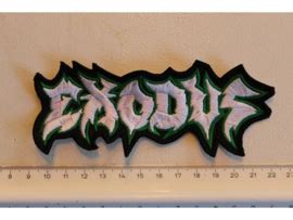 EXODUS - WHITE/GREEN NAME LOGO | Patches | Riffs Merchandise