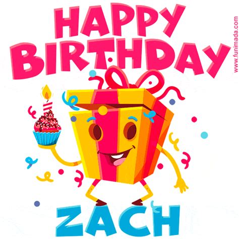 Funny Happy Birthday Zach GIF | Funimada.com