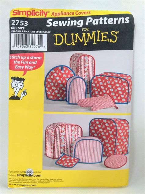 Appliance Covers Sewing Patterns for Dummies Simplicity 2753 Oven Mitts ...