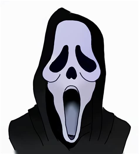 How to Draw a Scream Mask or Ghostface from SCREAM - Step by Step Easy Drawing Guides - Drawing ...