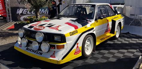 Audi Quattro on display at WRC Rally Corsica service park. : r/rally