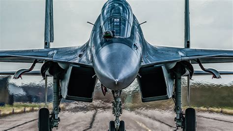 Download Wallpaper 1920x1080 Sukhoi Su-30MKI fighter front view Full HD Background