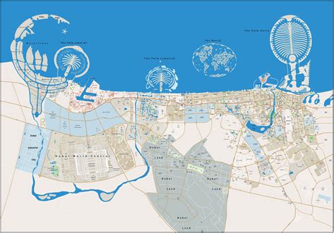 Map of Dubai - Top 10 Attractions - GIS Geography