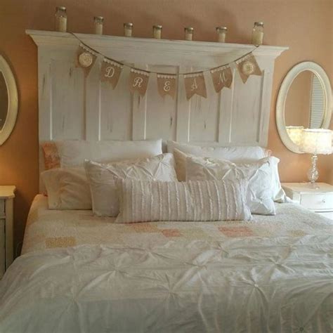 King Size 5 Panel Vintage Door Headboard with Faux | Vintage Headboards - door headboards, barn ...