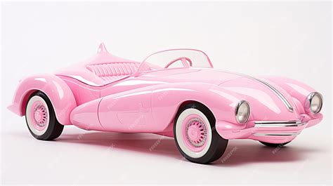 Premium AI Image | barbie pink vintage car isolated on white background