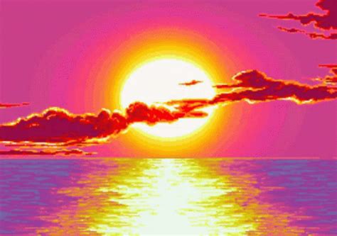 Anime Sunset GIF - Anime Sunset Reflection - Discover & Share GIFs