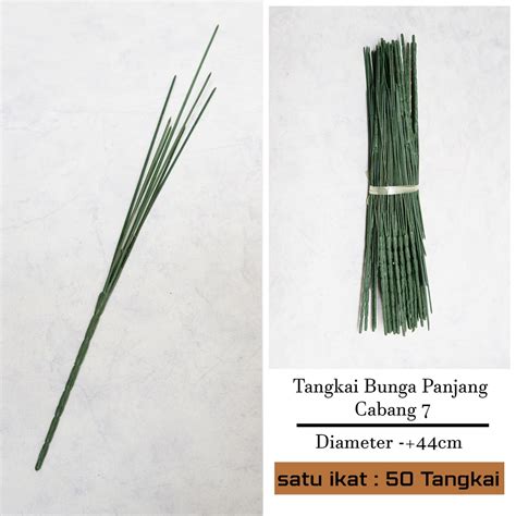 Jual Tangkai Bunga Panjang Cabang 7 (1 Ikat:50 Pcs) / Tangkai Daun ...