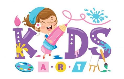 Diseño de logotipos para niños art | Vector Premium