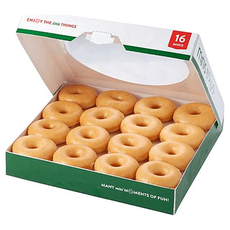 Krispy Kreme Box of 16 Original Glazed Minis Doughnuts | Shop | Walter Mart