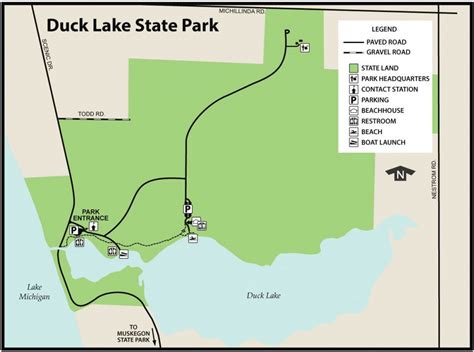 Muskegon & Duck Lake State Parksmaps & Area Guide - Shoreline With ...