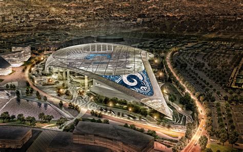 Download wallpapers Los Angeles Stadium, Hollywood Park, Los Angeles Rams, New Stadium ...