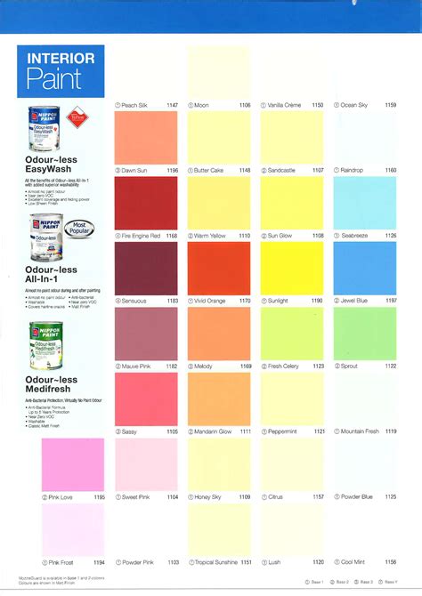 Nippon Paint Color Chart Interior