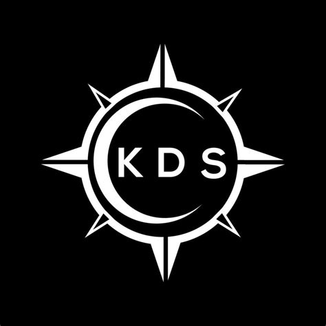 KDS abstract technology circle setting logo design on black background. KDS creative initials ...