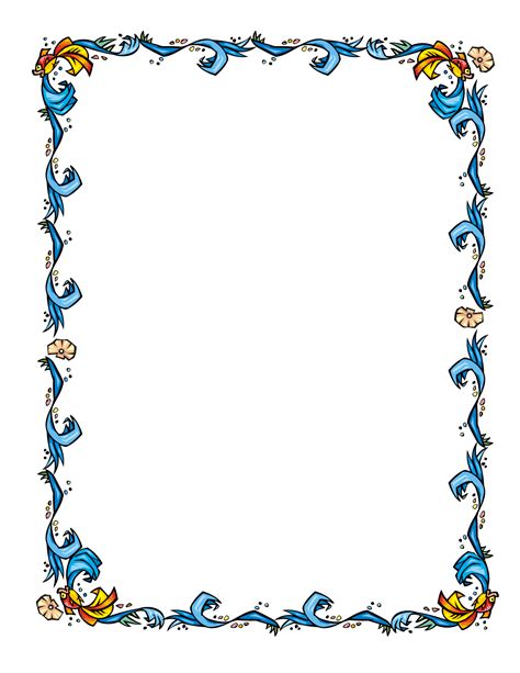 Sample Floral Portrait Border | Border templates, Free word art, Page borders design