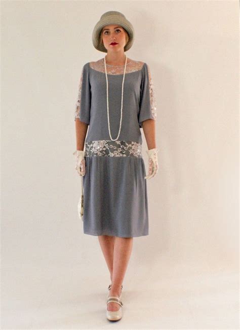 Grey Great Gatsby Dress With Elbow-length Sleeves 1920s - Etsy | Charleston dress, Roaring 20s ...