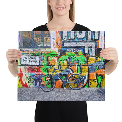 Graffiti Bike - 16 x 20 Canvas - Artwork Salad | An Eclectic Mix of Artwork