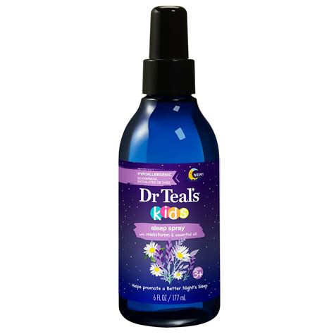 Dr Teal's Kids Hypoallergenic Sleep Spray with Melatonin - 6 fl oz for Allergy-Free Sleep - Saniye