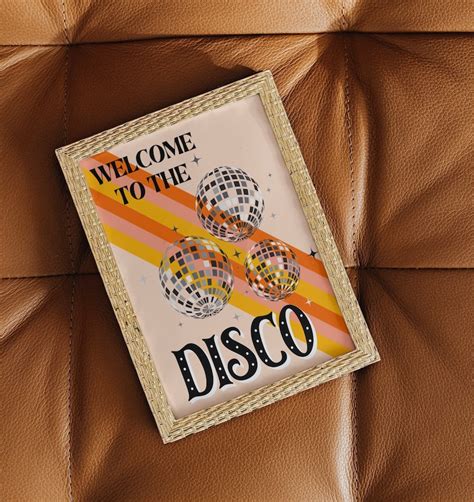 Disco Wall Art , Printable Wall Art , Disco Art , Groovy Wall Art , Disco Ball Print , Retro ...