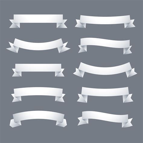 collection of white ribbons banner - Download Free Vector Art, Stock Graphics & Images