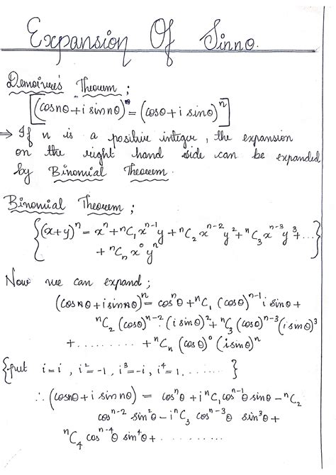 Expansion of sin theta - Trigonometry And Differential Equations - Studocu