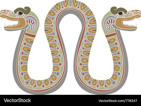 Aztec snake Royalty Free Vector Image - VectorStock