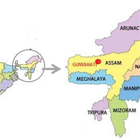 Guwahati Assam Map