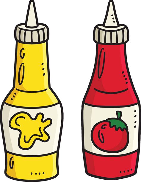 Sauce Bottle Cartoon Colored Clipart Illustration 25375088 Vector Art at Vecteezy