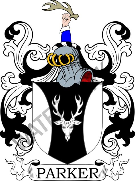 Parker Family Crest Digital Download Parker Coat of Arms JPG File Heraldry, Genealogy, Ancestry ...