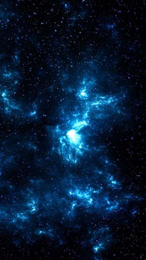 1440x2560 Wallpaper space, galaxy, shine, stars, blue, dark | Black and ...