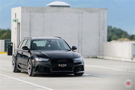 Black Audi S6 on Contrasting Custom Wheels — CARiD.com Gallery