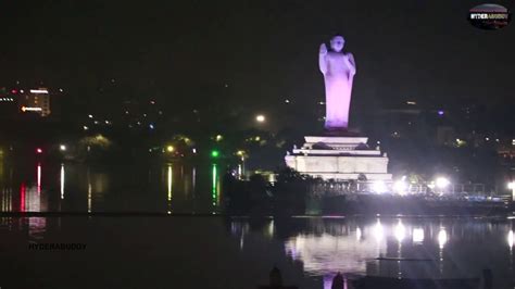 Hussain sagar night view during bathukamma festival- Hyderabad- 2018 - YouTube