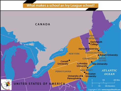 Ivy League Schools Map | Gadgets 2018