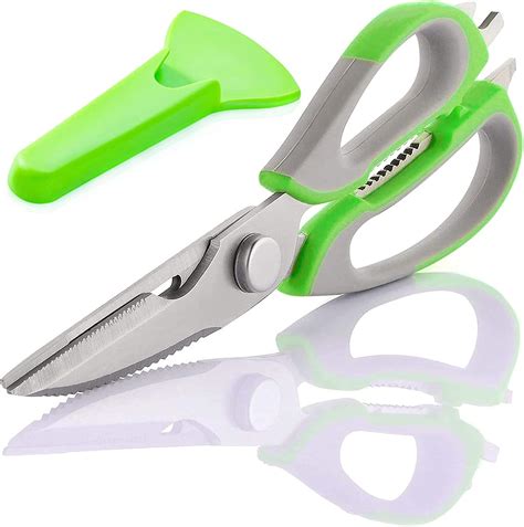 Kitchen Scissors, Uooker Multipurpose Stainless Steel Heavy Duty Culinary 8 in 1 Household ...