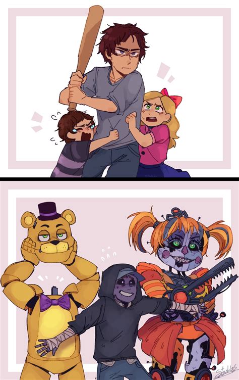 𝕊𝕥𝕒𝕣𝕓𝕝𝕖𝕤 𝕄𝕒𝕣𝕓𝕝𝕖𝕤 — Don’t ever mess with the Afton kids. I HAD THIS... | Imagenes de fnaf anime ...