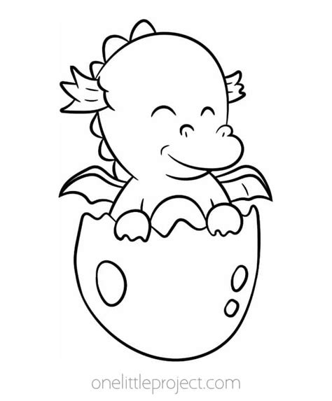 Cute Dragon Coloring Pages For Kids