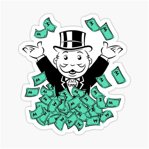 "monopoly clipart" Sticker for Sale by jennahereford | Redbubble