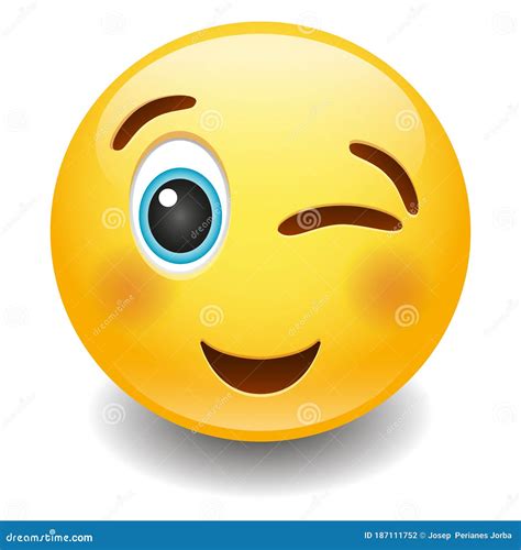 Wink Happy Expression Emoji Smiley Face Vector Design Art Stock Vector - Illustration of ...